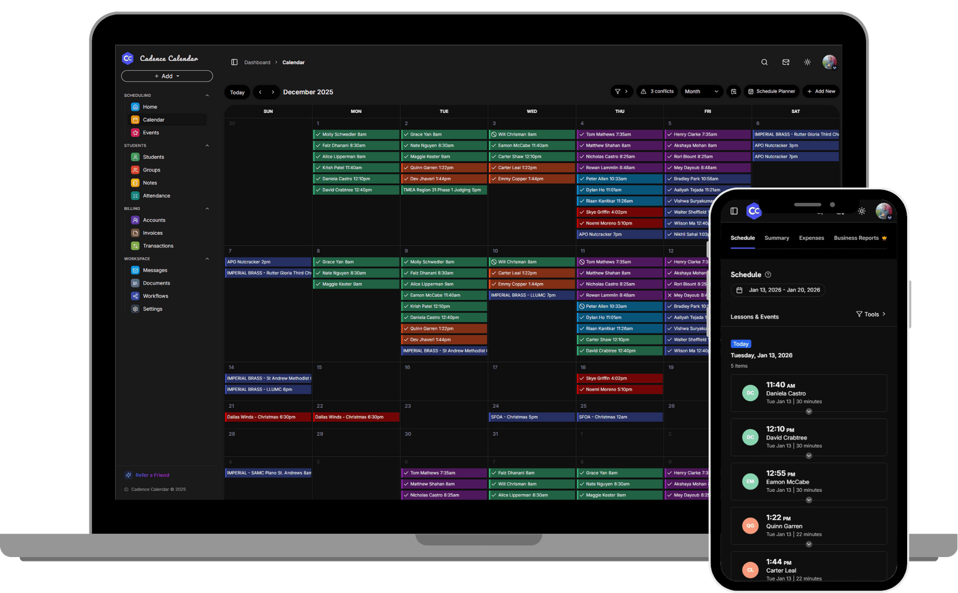 Cadence Calendar Landing Page Image